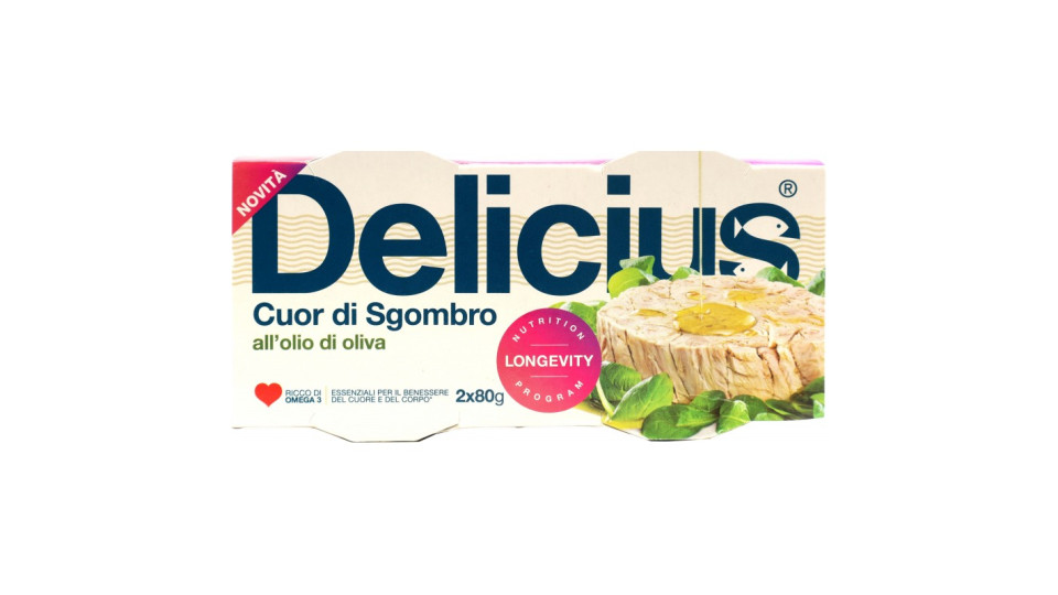 Delicius Cuor di Sgombro all'olio di oliva 2 x 80 g