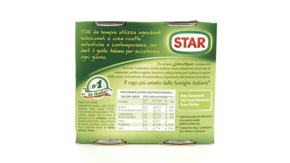 Gran ragu star classico - gr.100 x3