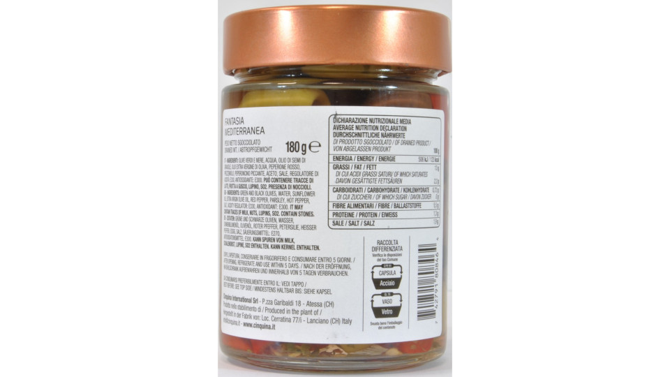 Cinquina olive fantasia mediterranea gr.180