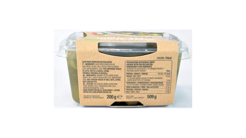 Cinquina olive verdi denocciolate bio 200gr