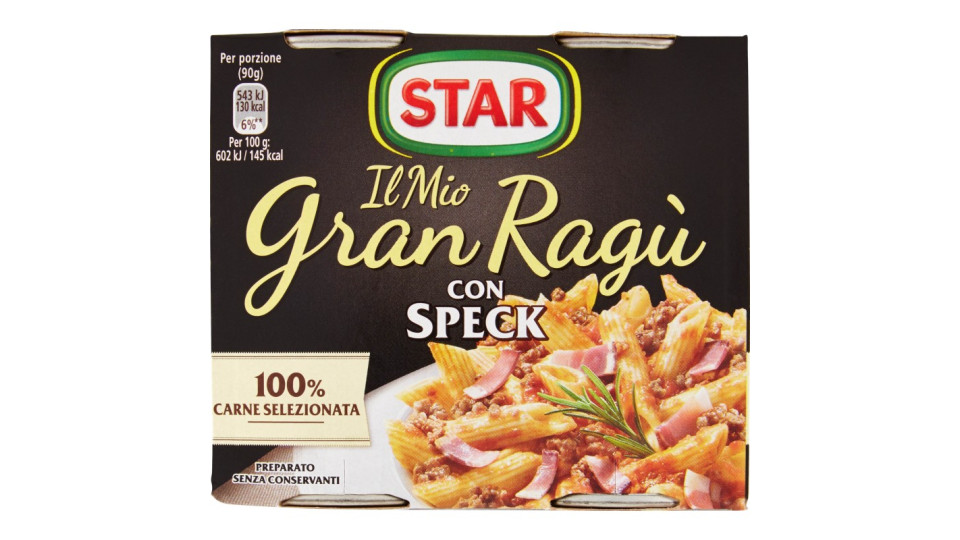 Star Il Mio Gran Ragù con Speck 2 x 180 gr.
