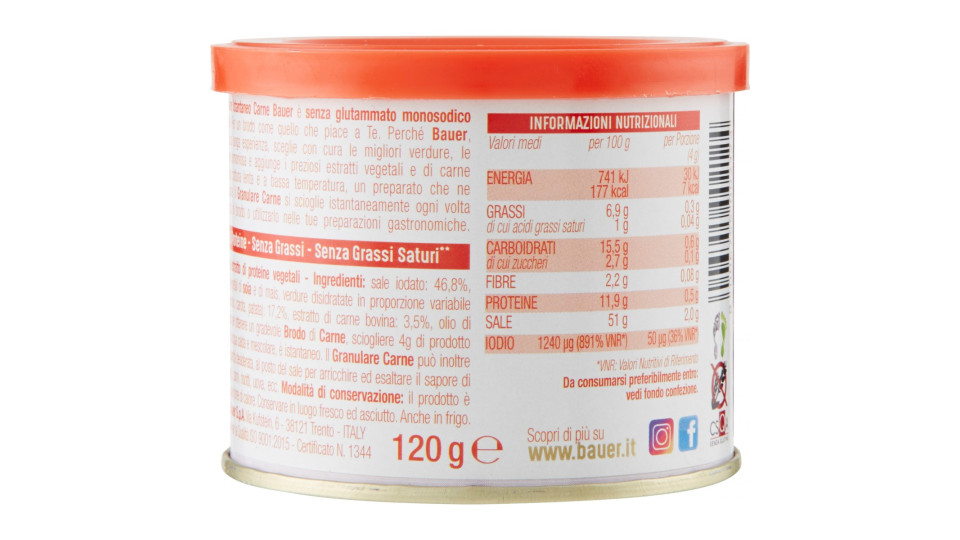 Bauer brodo granulare carne - gr.120