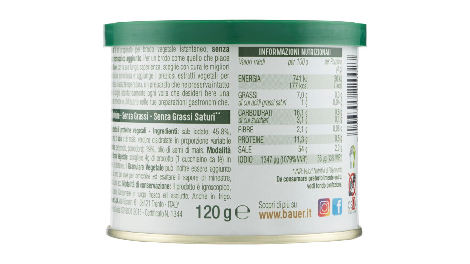 Bauer Vegetalbrodo Brodo granulare per insaporire i tuoi...