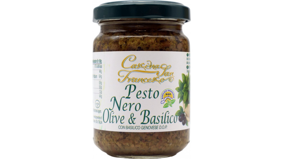 San Francesco pesto nero olive e basilico gr.130