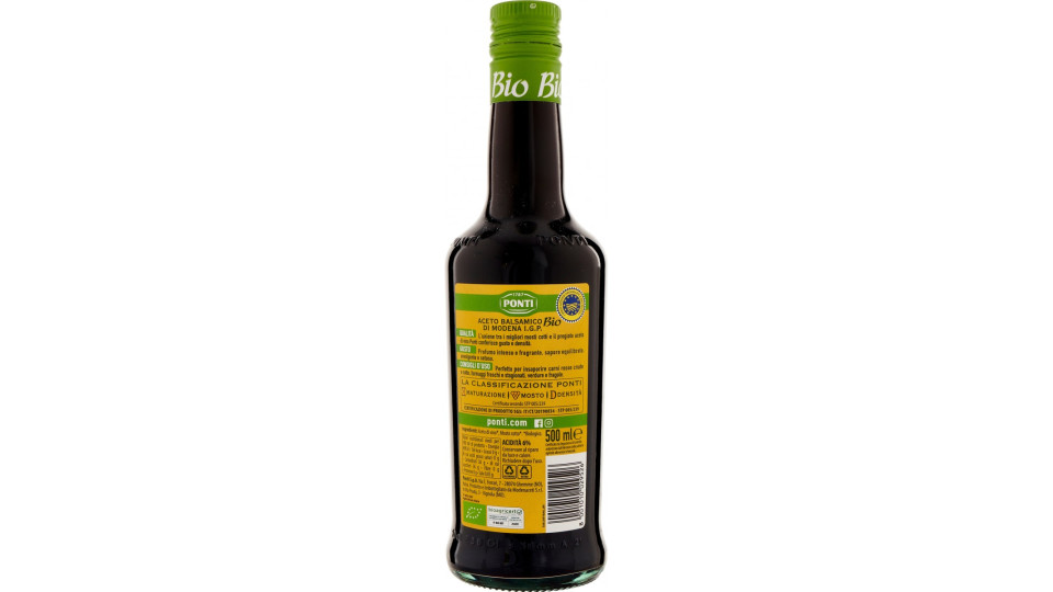 Ponti Bio Aceto Balsamico di Modena IGP 500 ml.
