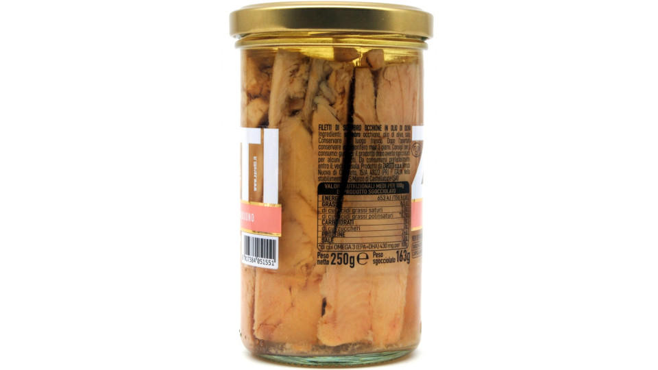 Zarotti Sgombro Cuor di Filetto in Olio d'Oliva gr.250