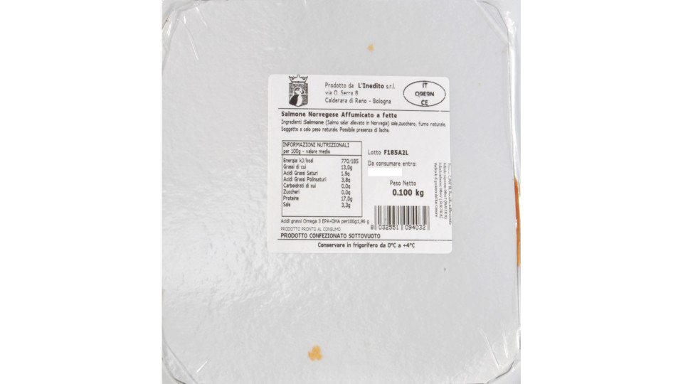 L'inedito salmone norvegese affumicato a fette gr.100