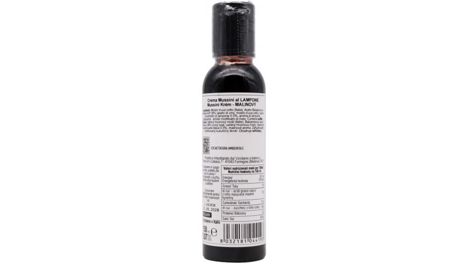 Mussini crema al lampone condimento ml.150
