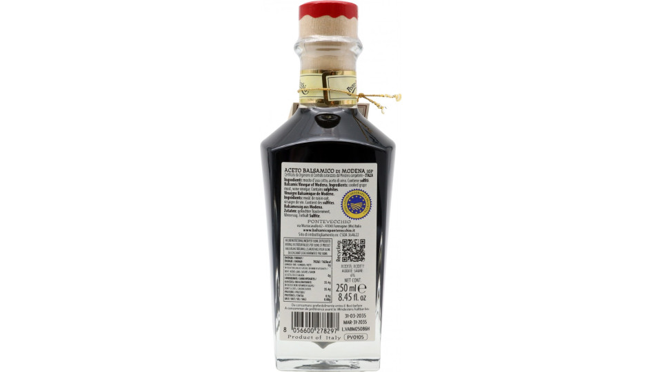 Pontevecchio aceto balsamico igp 2 botti ml.250