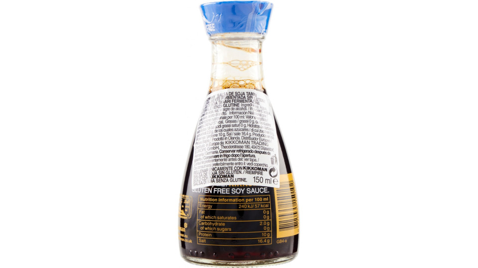 Kikkoman Naturally Brewed Tamari Soy Sauce senza glutine 150 ml.