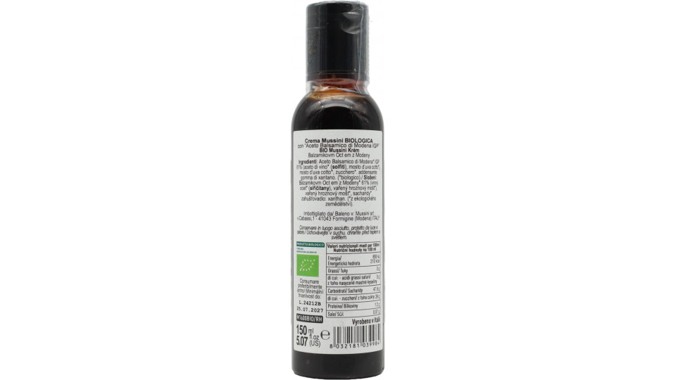 Mussini crema bio con aceto balsamico di Modena ml.150