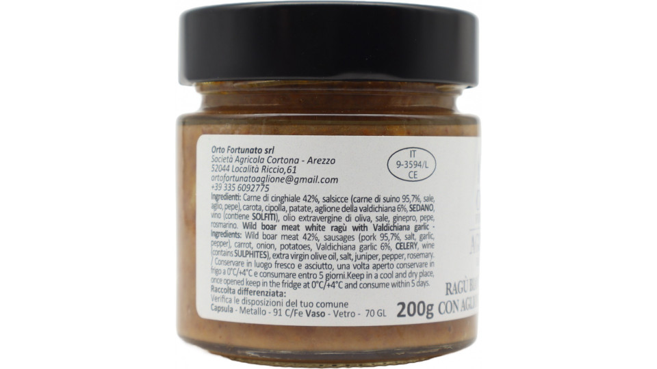 Orto Fortunato ragu bianco di cinghiale gr.220