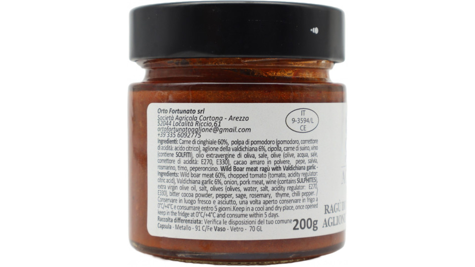 Orto Fortunato ragu rosso cinghiale gr.220