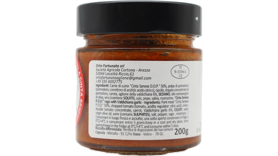 Orto Fortunato ragu rosso di cinta senese gr.220