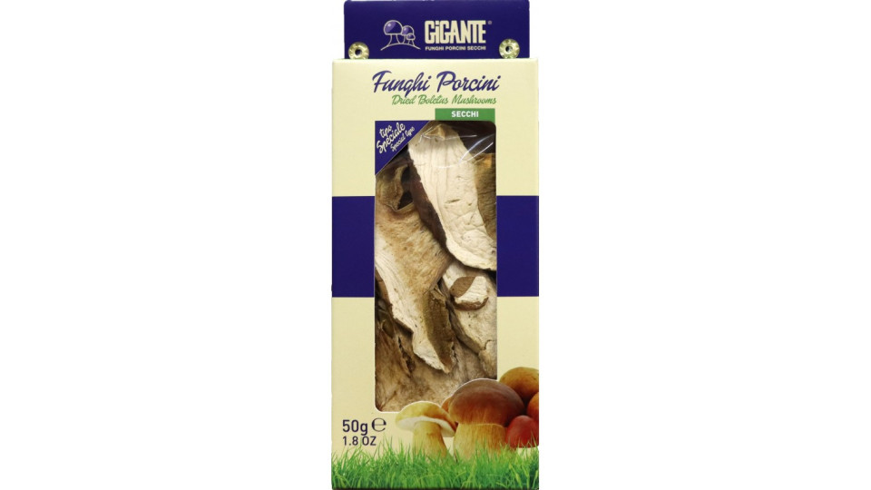 Gigante funghi porcini secchi in scatola gr.50