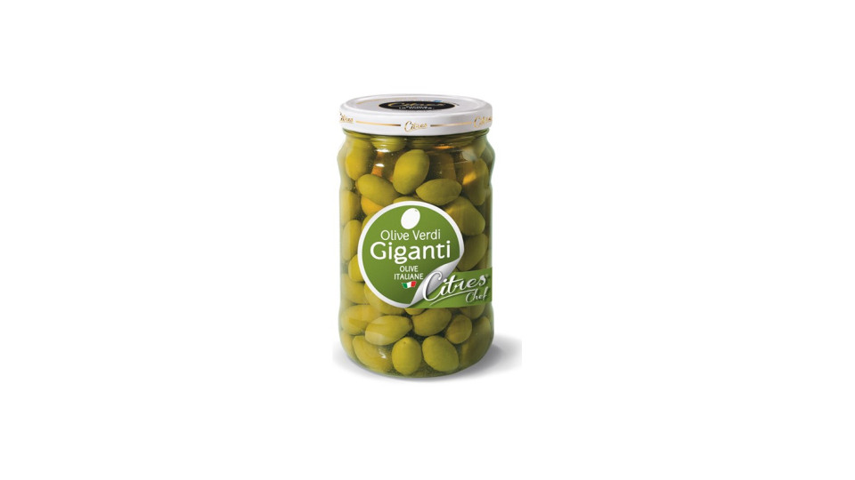 Citres olive verdi giganti in salamoia vaso da kg.1,55