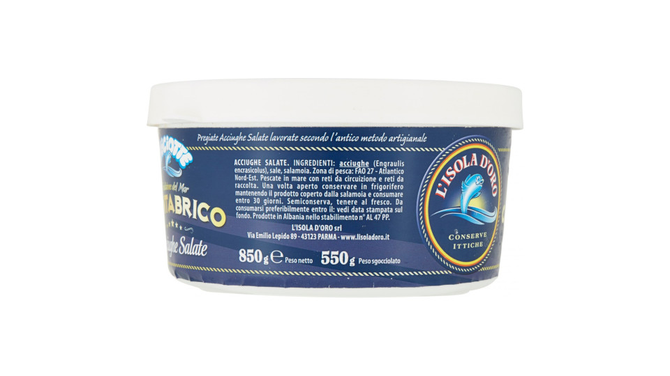 Isola d'oro acciughe salate gr.850