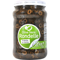 Citres olive nere rondelle in salamoia gr.1550