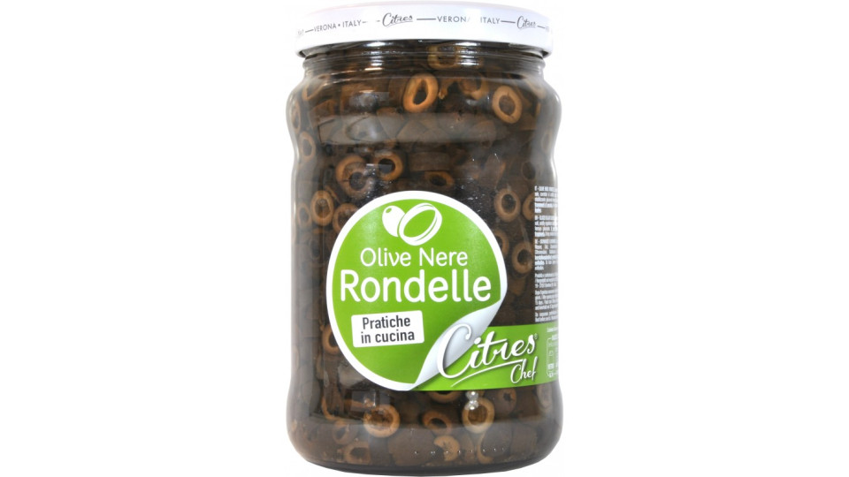 Citres olive nere rondelle in salamoia gr.1550