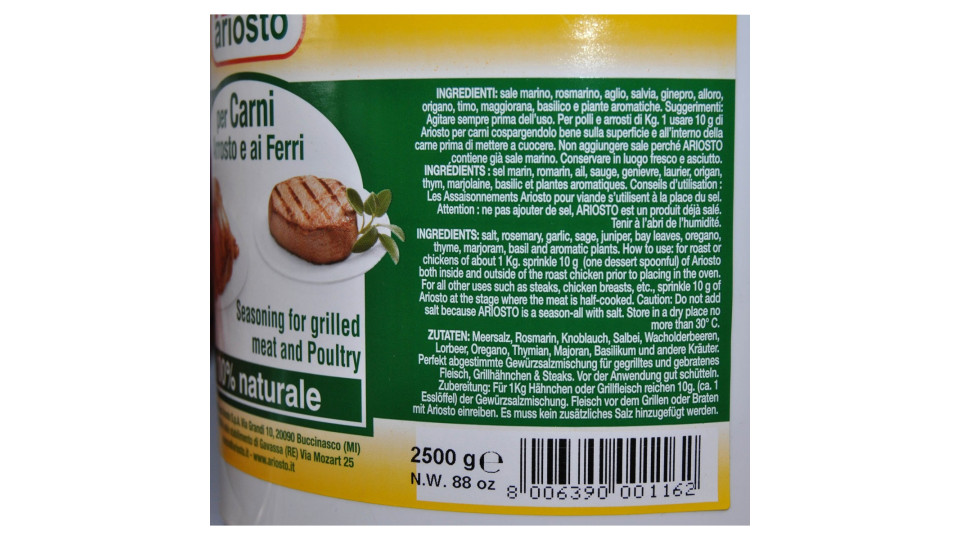 Ariosto mastello kg.2,5