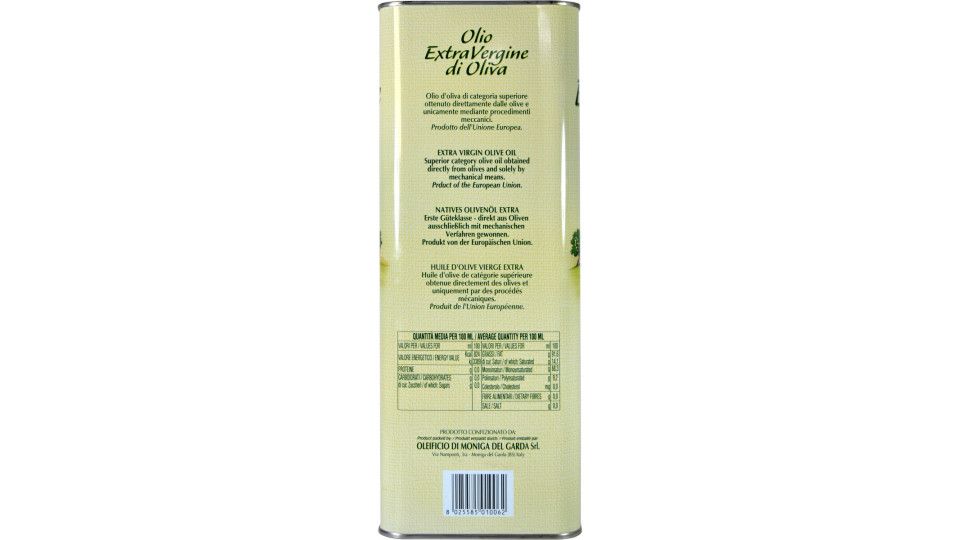 Olio extra vergine d'oliva rustico lt.5