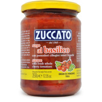 Zuccato sugo al basilico con pomodori ciliegini interi freschi...