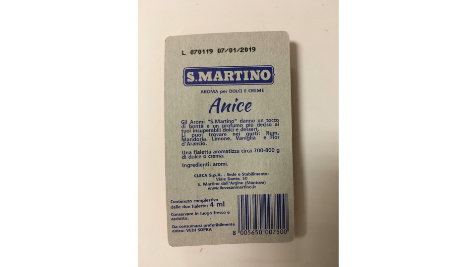 San Martino aroma anice 2 fiale