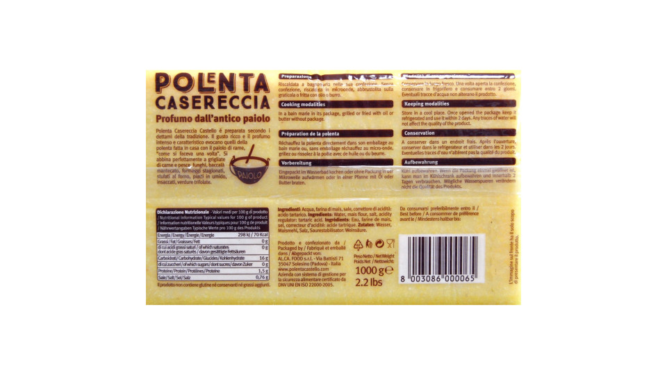 Castello polenta gialla casareccia kg.1