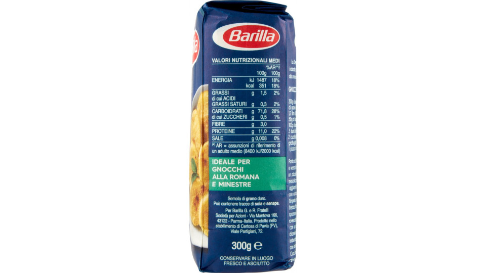 Barilla Semola Grano Duro Semolino Ideale per Gnocchi alla...