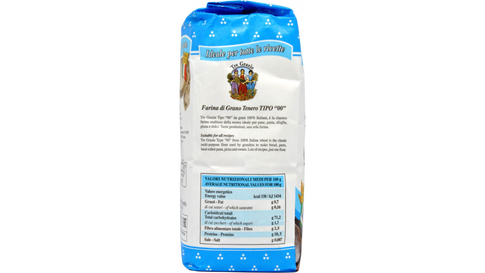 Le tre grazie farina grano di tenero 00 kg.1