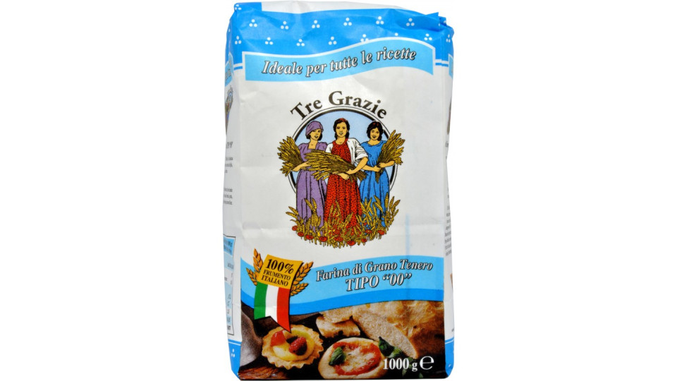 Le tre grazie farina grano di tenero 00 kg.1
