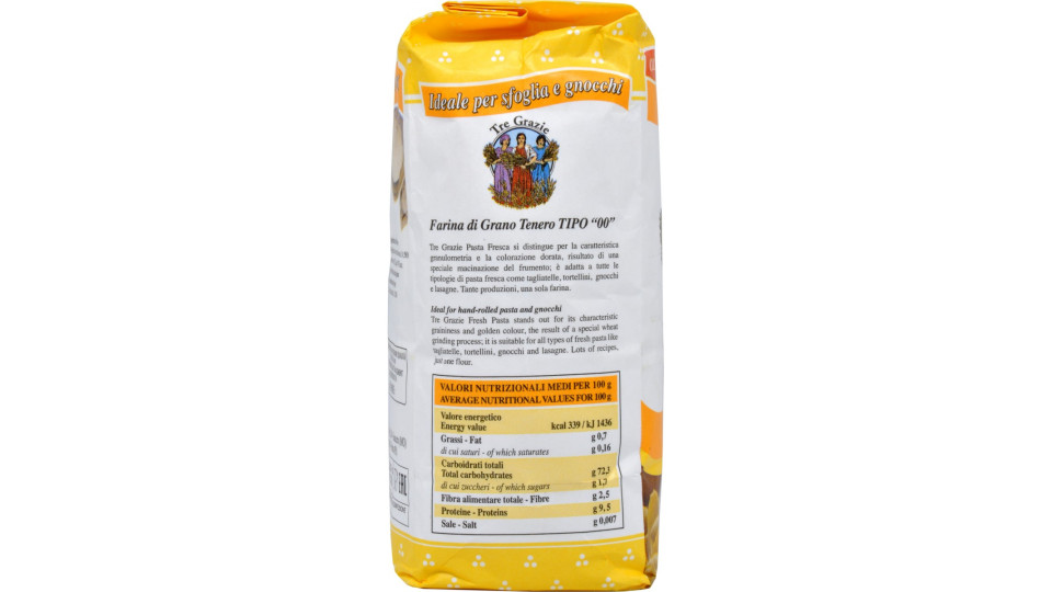 Le tre grazie farina per pasta fresca 00 kg.1