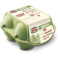 Aia Biovita 4 Uova Fresche da Allevamento Biologico 220 gr.
