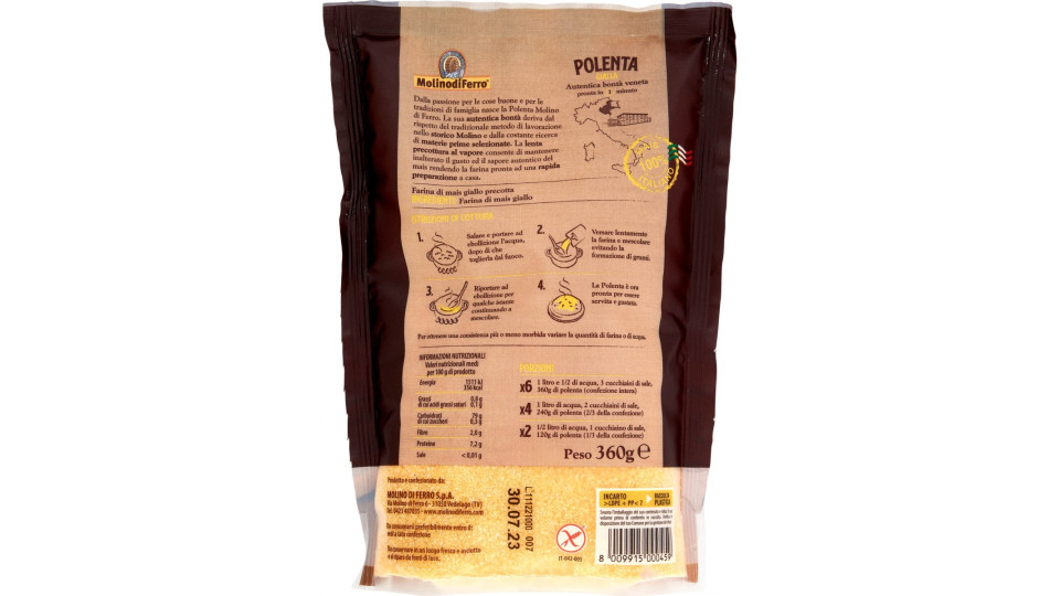 Molino di ferro polenta istantanea gialla gr.360