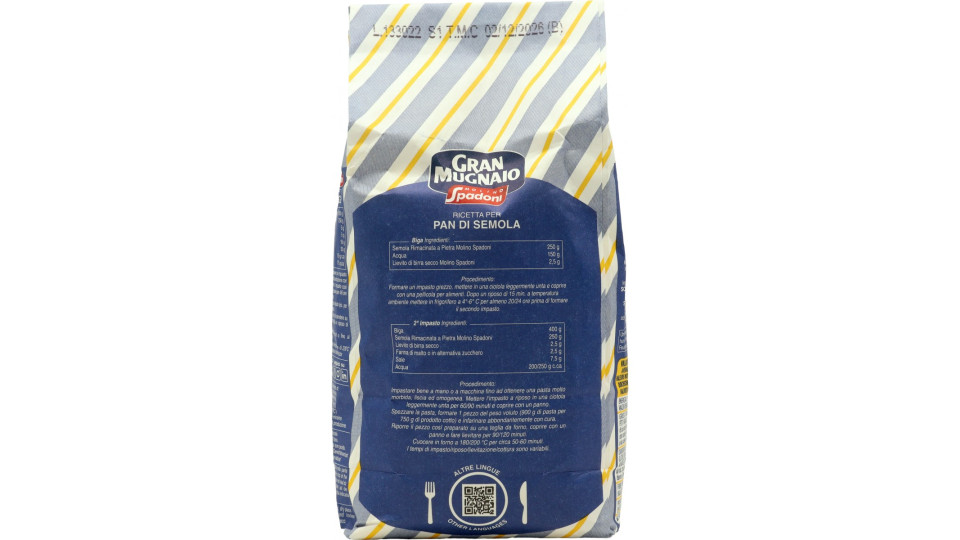 Spadoni farina semola di grano duro - kg.1