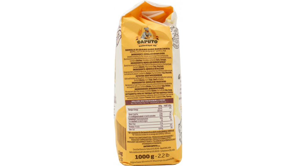Caputo Semola Rimacinata di Grano Duro 1 Kg