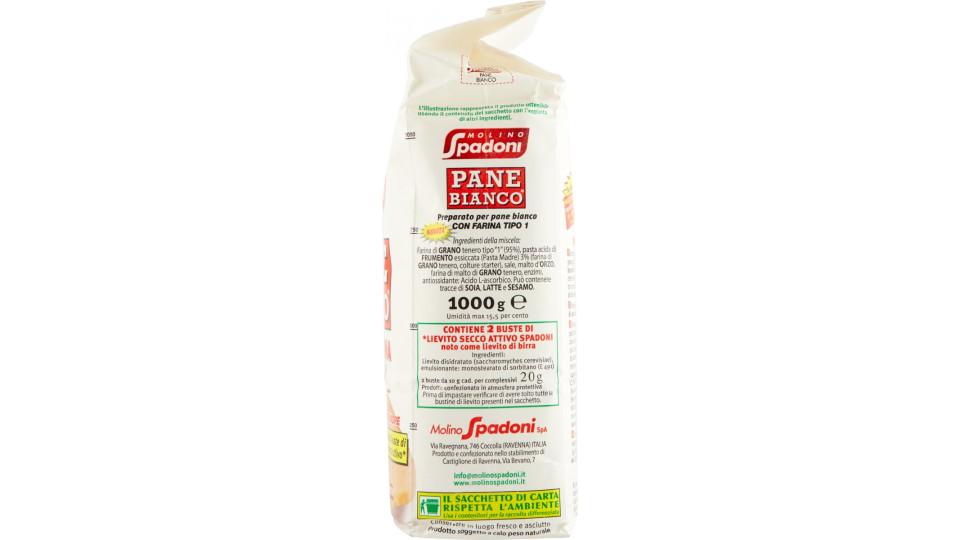 Spadoni farina pane bianco - kg.1