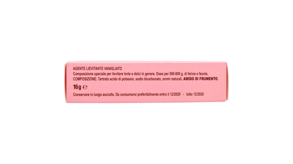Lievito rosa vanigliato per dolci 5 buste gr.16