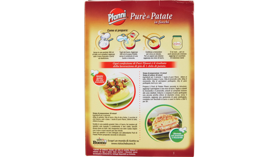 Pfanni Purè di patate in fiocchi 4 x 75 gr.