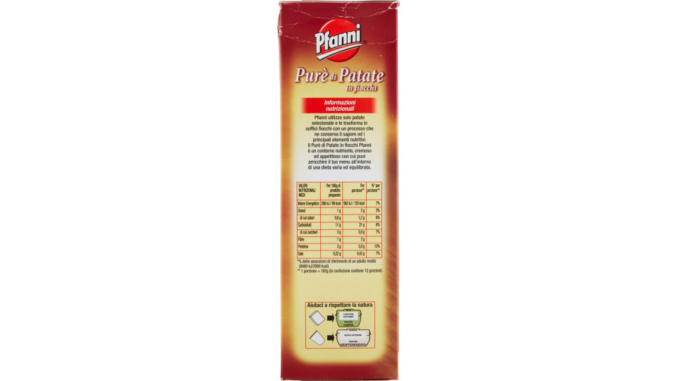 Pfanni Purè di patate in fiocchi 4 x 75 gr.