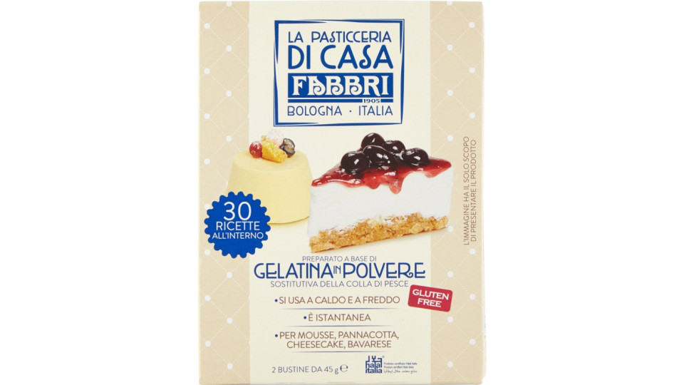 La Pasticceria di Casa Fabbri Gelatina in Polvere 2 x 45 gr.