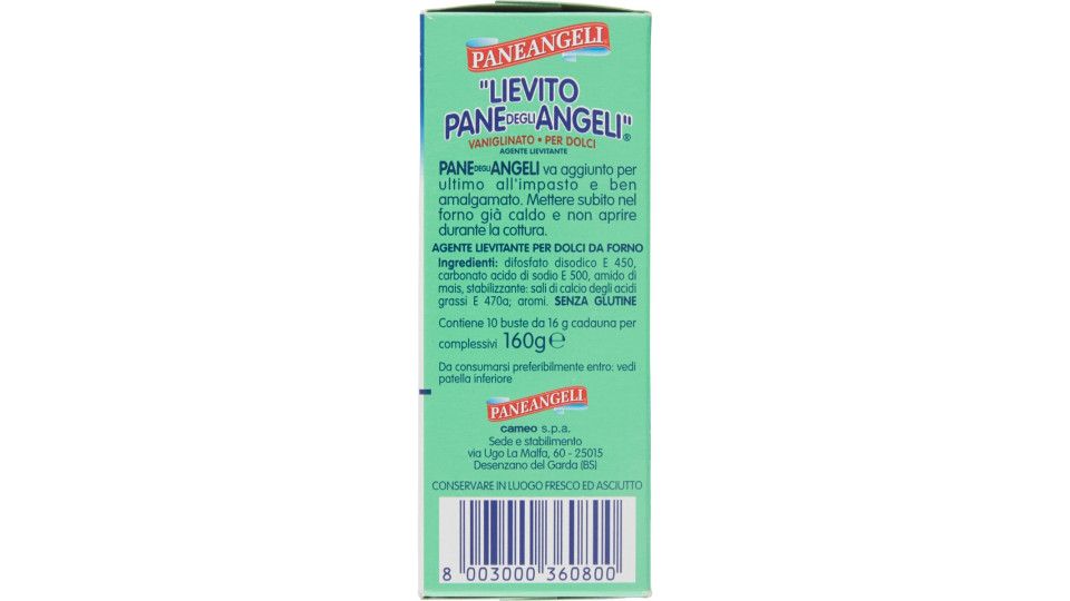 Cameo lievito pane angeli vanigliato x10