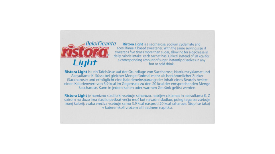 Ristora Light Dolcificante 60 bustine 60 gr.