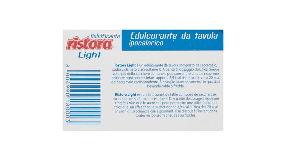 Ristora Light Dolcificante 60 bustine 60 gr.