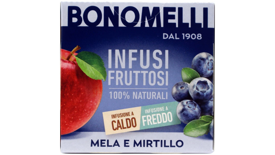 Bonomelli Infusi Fruttosi 100% Naturali Mela e Mirtillo 12...