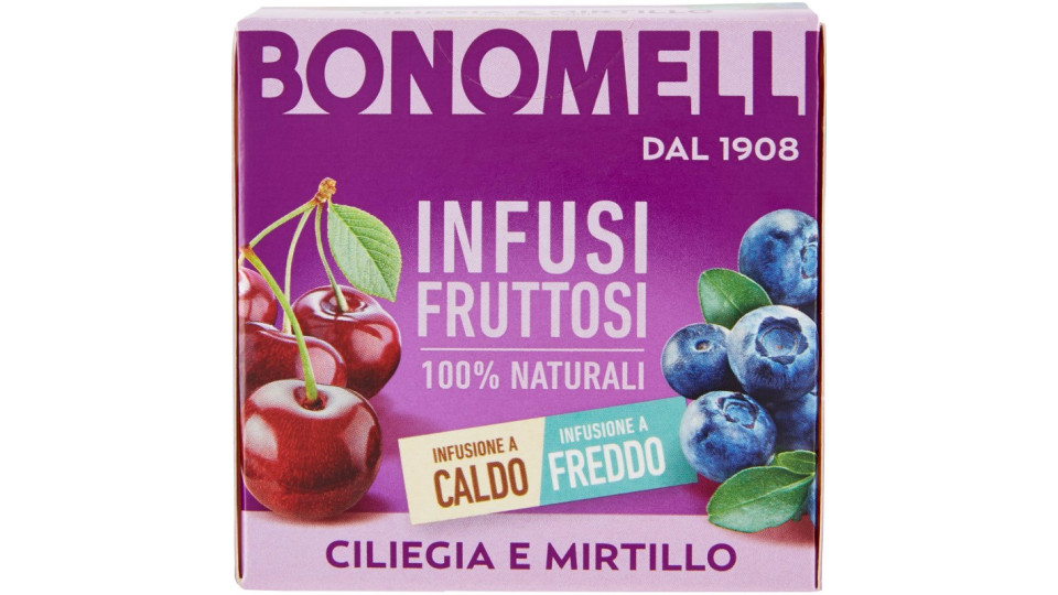 Bonomelli Infusi Fruttosi 100% Naturali Ciliegia e Mirtillo 12...