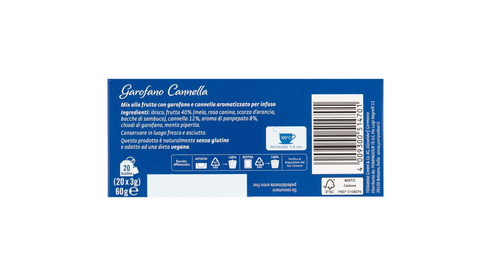 Pompadour Garofano Cannella bustine 20 x 3 g