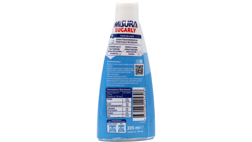 Misura Sugarly Liquido 205 ml