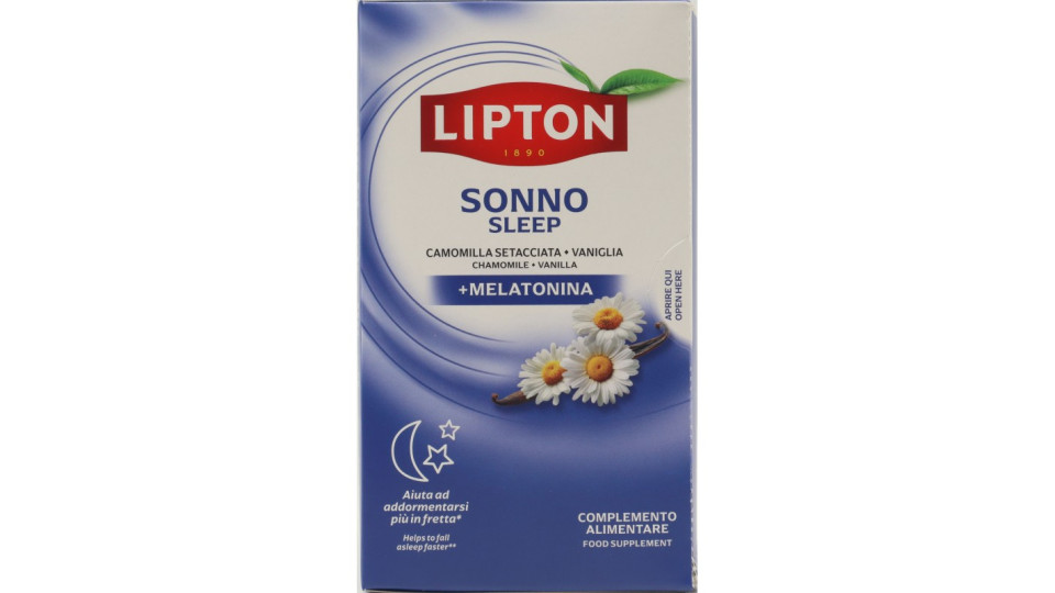 Lipton Sonno Camomilla Setacciata, Vaniglia + Melatonina...