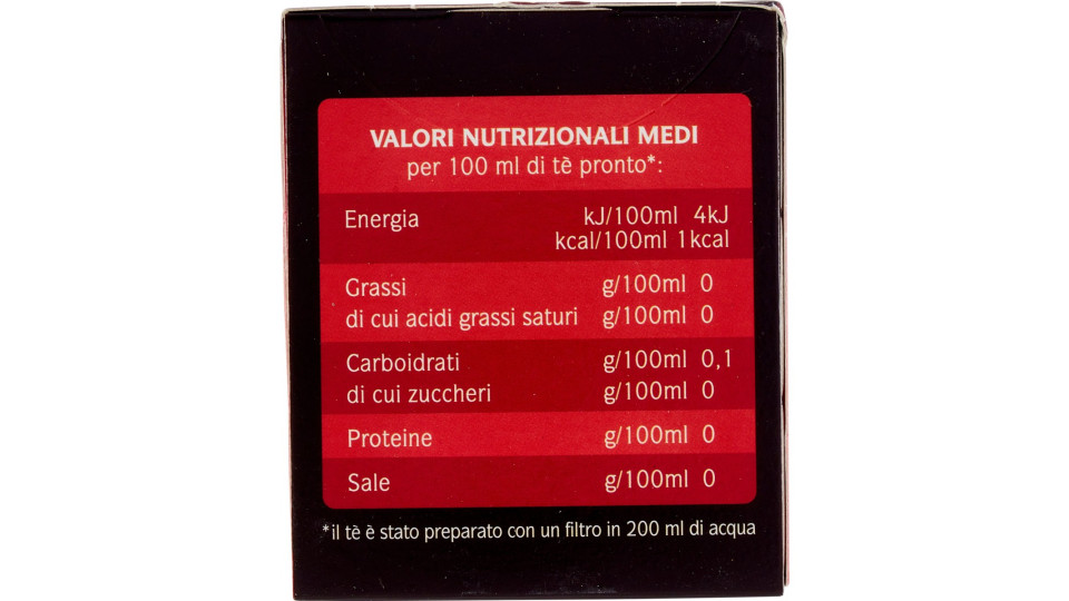 Sir Winston Tea Tè Rosso Lampone e Vaniglia 20 x 1,5 g